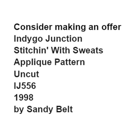 Indygo Junction IJ556 Pattern Stitchin With Sweats Applique Cozy Warm Comfort - Picture 3 of 7